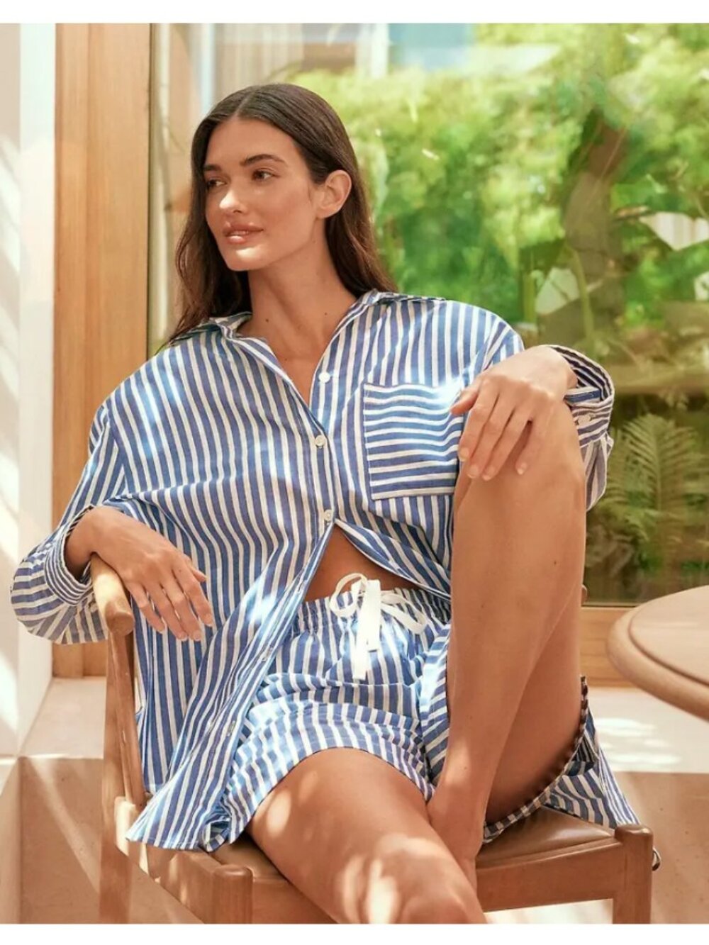 Papinelle Cotton Stripe Shirting Boxer PJ Set | Size Medium